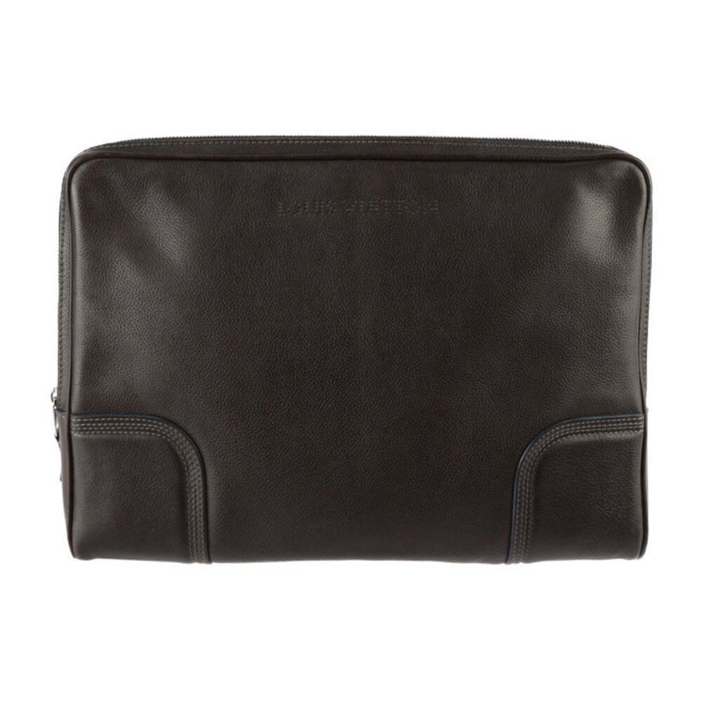 LOUIS VUITTON Brown Leather Clutch Bag - Picture 1 of 8